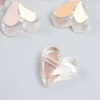 Бусина для рукоделия и плетения &laquo;Арт Узор. Кофейный аромат. Сердечко. Половинки&raquo;, пластик, глянец, 2.3&times;2.4&times;0.9 см, МИКС