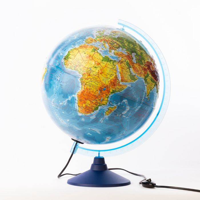 Глoбус физико-политический рельефный &laquo;Классик Евро&raquo;, диаметр 320 мм, с подсветкой, Крым в составе РФ