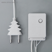 Гирлянда &laquo;Нить&raquo; 5 м, IP20, белая нить, 50 LED, свечение зелёное, 8 режимов, 220 В