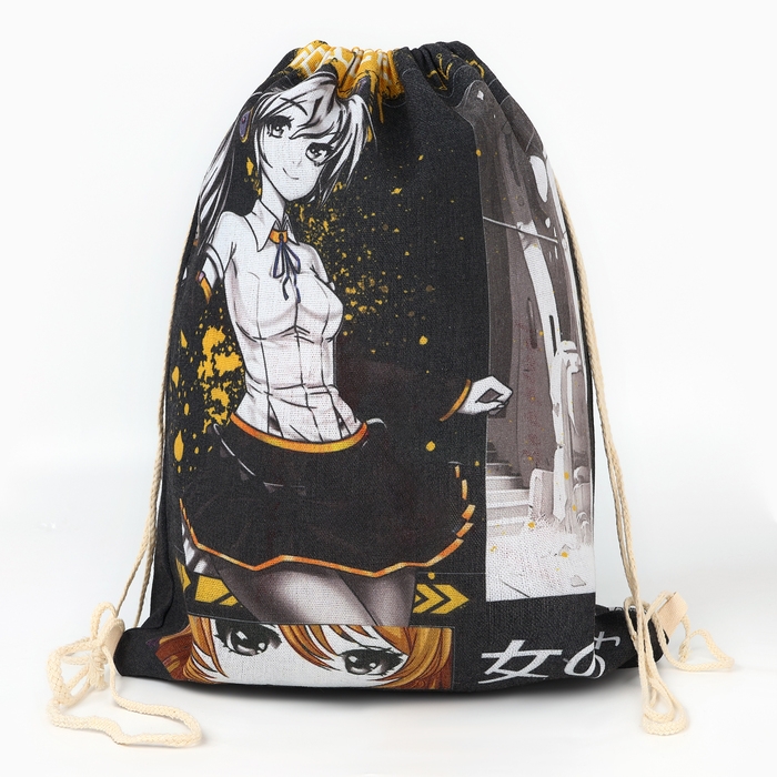 Мешок для обуви &laquo;Аниме комикс&raquo; хлопковкая 30 х 40 см