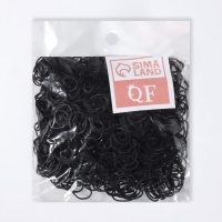 Силиконовые резинки для волос, набор, d = 1,5 см, 50 гр, цвет чёрный Силиконовые резинки для волос, набор, d = 1,5 см, 50 гр, цвет чёрный