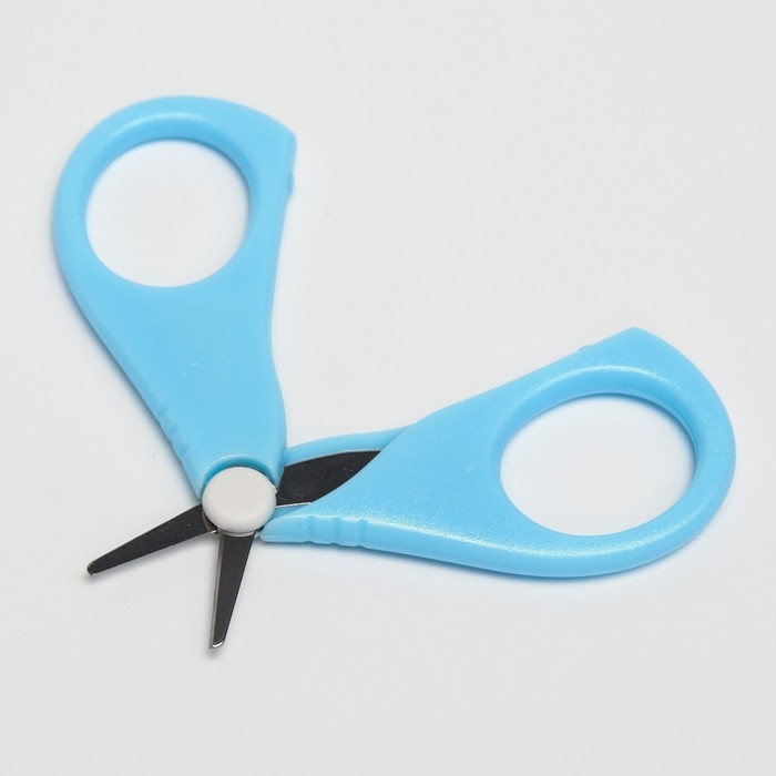 Набор по уходу за ребенком, 5 предметов (расческа, пинцет, ножницы, книпсер, пилка), цвет голубой