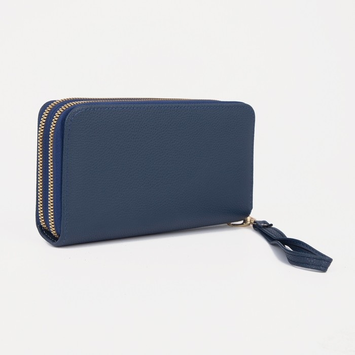 Кошелёк женский на молниях, цвет синий Кошелёк женский на молниях, цвет синий