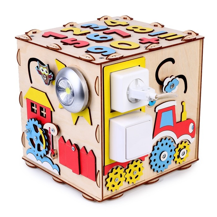 Бизиборд &laquo;Кубик&raquo; 24 &times; 24 &times; 24 см