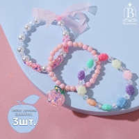 Набор детских браслетов &laquo;Выбражулька&raquo; с бантом, яблоко, цветные