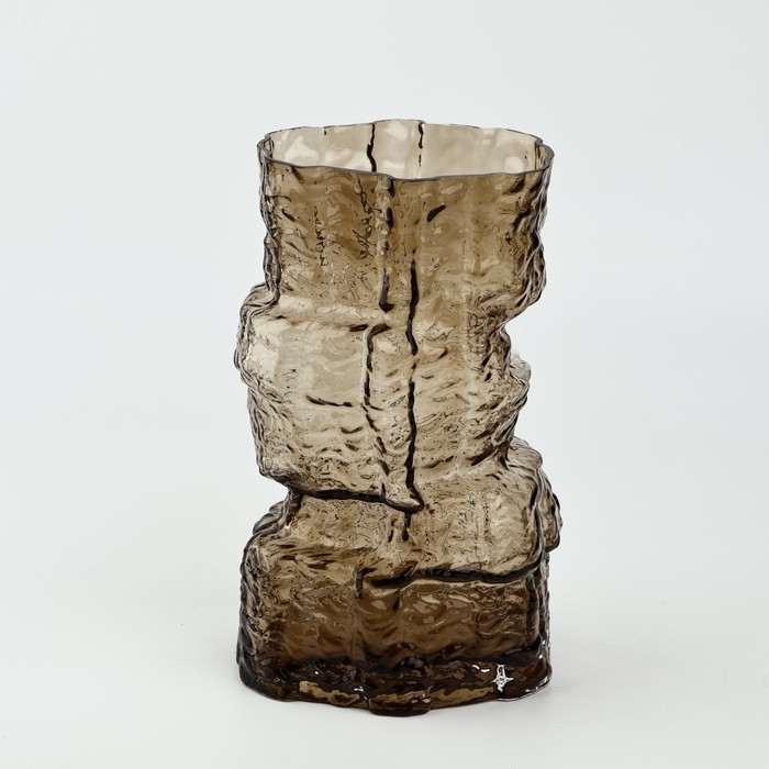 Ваза для цветов &laquo;Маунтин браун&raquo; из коричневого стекла 25&times;15,5&times;15,5 см