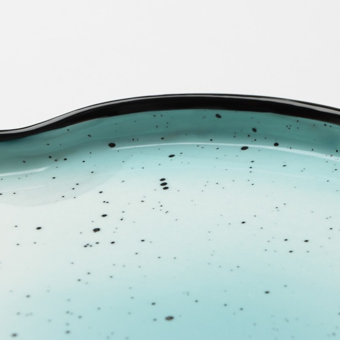 Тарелка керамическая неровный край «Синяя», 27 см, цвет синий Тарелка керамическая неровный край «Синяя», 27 см, цвет синий