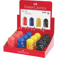 Точилка пластиковая Faber-Castell Jelly, 1 отверстие, контейнер, МИКС