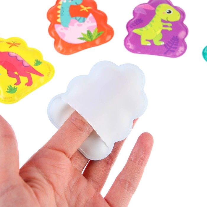 Игрушки для ванны &laquo;Удивительный мир динозавров&raquo; книжка и пальчиковый театр, Крошка Я