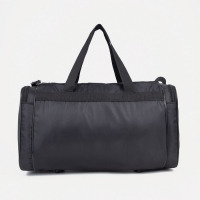 Сумка спортивная мужская на молнии, 3 наружных кармана, средний размер, цвет чёрный