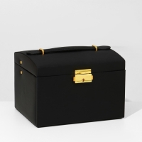 Подставка для украшений &laquo;Шкатулка&raquo; раздвижная с зеркалом, 17,5&times;14&times;13,5, цвет черный