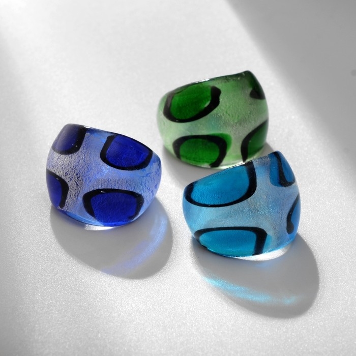 Кольцо &laquo;Муранское стекло&raquo; крестики, цвет МИКС