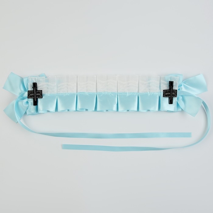 Карнавальная повязка &laquo;Лолита&raquo;, цвет голубой с белым кружевом