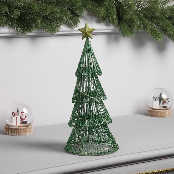 Фигура световая "Ёлочка зелёная", 31х13х13 см, 20 LED, ААх2 (не в компл.), Т/БЕЛЫЙ