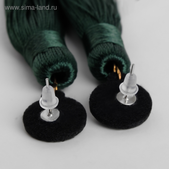 Серьги «Кисти» гармония, цвет изумрудный, L кисти 8,5 см Серьги «Кисти» гармония, цвет изумрудный, L кисти 8,5 см