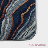 Коврики для ванной и туалета Доляна &laquo;Каменная лагуна&raquo;, 2 шт: 50&times;80 см, 50&times;40 см