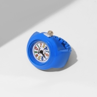 Кольцо &laquo;Время&raquo; часы мульти, цвет голубой