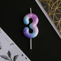 Свеча для торта, цифра &laquo;3&raquo;, 5,5 х 8 см