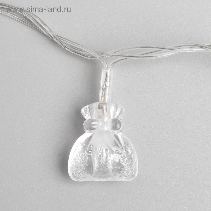 Гирлянда &laquo;Нить&raquo; 5 м с насадками &laquo;Подарки&raquo;, IP20, прозрачная нить, 20 LED, свечение мульти (RG/RB), мигание, 220 В