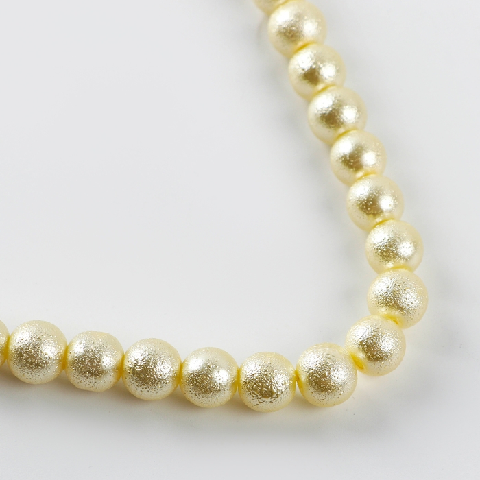 Бусины из стекла, набор 78 шт., размер 1 шт. &mdash; 10 мм, цвет белый