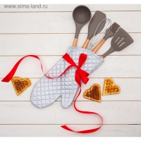 Половник Доляна &laquo;Брауни&raquo;, 33 см, цвет серый/бежевый