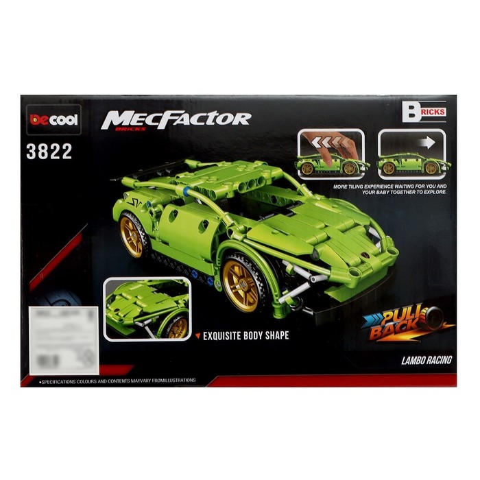 Конструктор гоночная машина DECOOL MecFactor, инерционный, 248 деталей, 6+