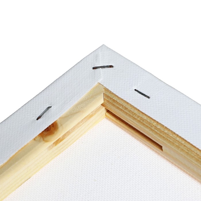 Холст на подрамнике 1,6х60х60 см, хлопок 100%, акриловый грунт, среднезернистый, 380г/м&sup2;