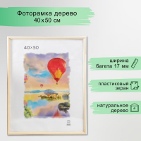 Фоторамка 40х50 см (1700) дерево (пластиковый экран) Фоторамка 40х50 см (1700) дерево (пластиковый экран)