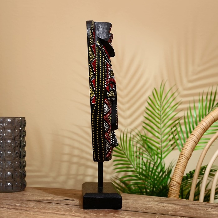 Маска "Чудо" на подставке, албезия 15х10х43 см