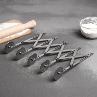 Тесторезка растяжимая Доляна, 5 дисков, 24,5&times;5 см