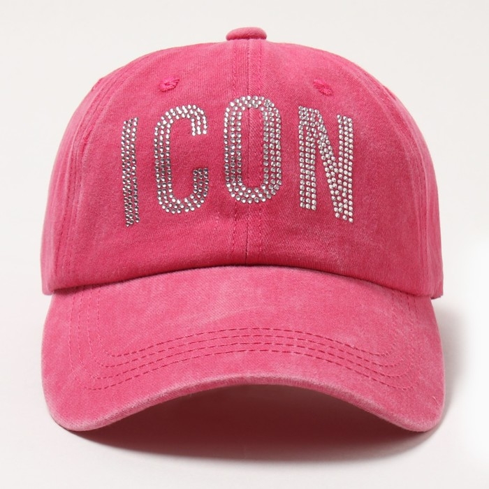 Кепка женская со стразами MIST Icon, розовый, р. 56-58 Кепка женская со стразами MIST Icon, розовый, р. 56-58