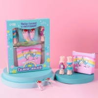 Набор детской косметики &laquo;Самая чудесная&raquo;, блеск для губ, косметичка, заколки