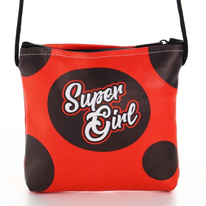 Сумка-кошелёк, для девочки через плечо Сумка-кошелёк, для девочки через плечо "Супер девочка", 13х13х2 см