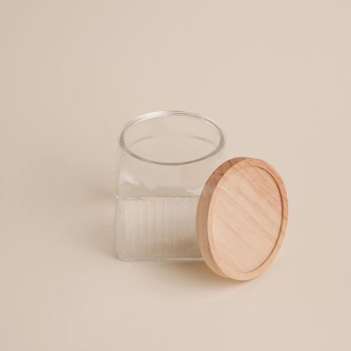 Банка стеклянная для хранения сыпучих продуктов SL Home «Афины», 1 л, 11×11,5 см, с деревянной крышкой Банка стеклянная для хранения сыпучих продуктов SL Home «Афины», 1 л, 11×11,5 см, с деревянной крышкой