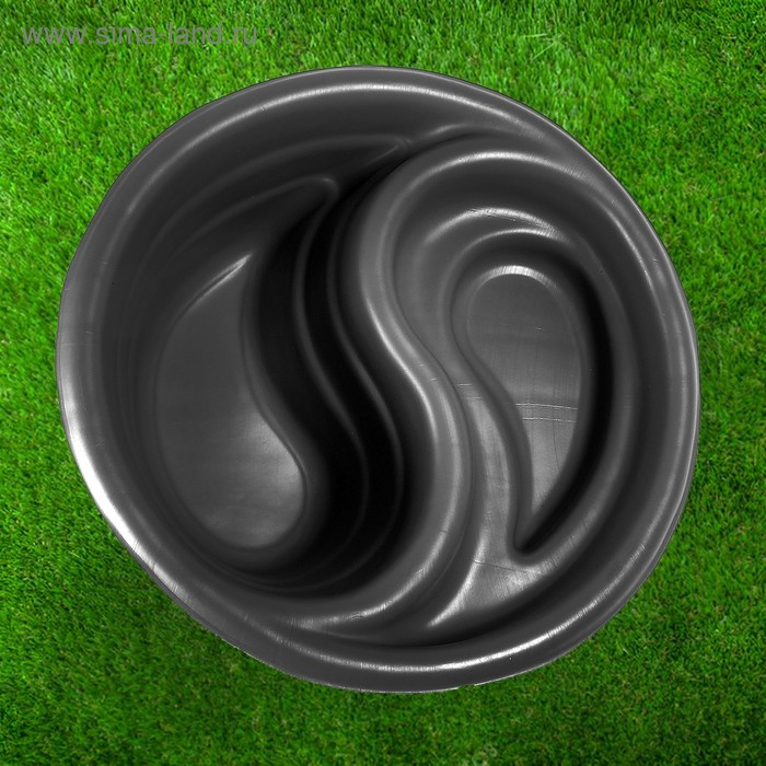 Пруд садовый пластиковый &laquo;Инь-Янь&raquo;, 80 л, чёрный