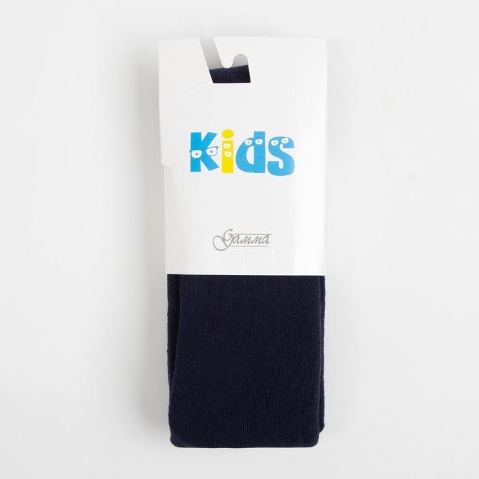 Леггинсы детские махровые &laquo;Орнамент с медведем&raquo;, цвет тёмно-синий, рост 104-110