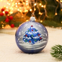 Шар "Ёлка с шарами" 9,5 см микс Шар "Ёлка с шарами" 9,5 см микс