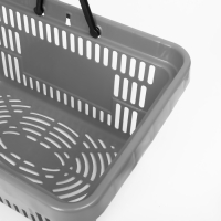 Корзина покупательская пластиковая 20 л, цвет серый Корзина покупательская пластиковая 20 л, цвет серый