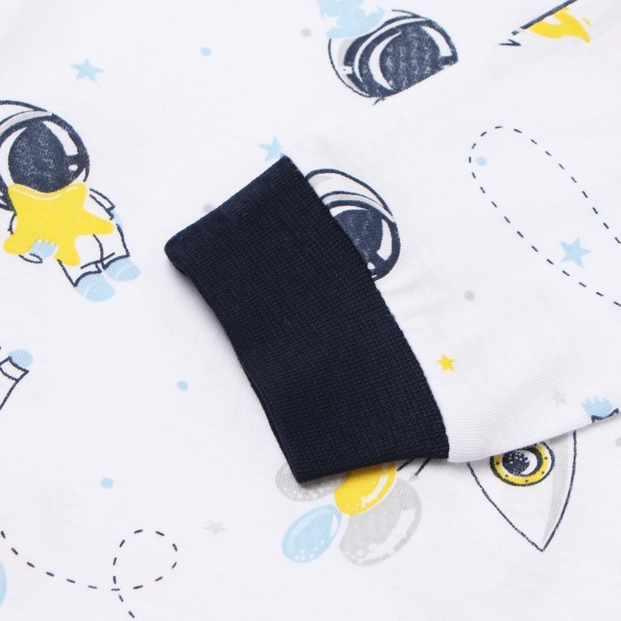 Пижама для мальчика (лонгслив/брюки), цвет белый/космонавты, рост 110 см Пижама для мальчика (лонгслив/брюки), цвет белый/космонавты, рост 110 см
