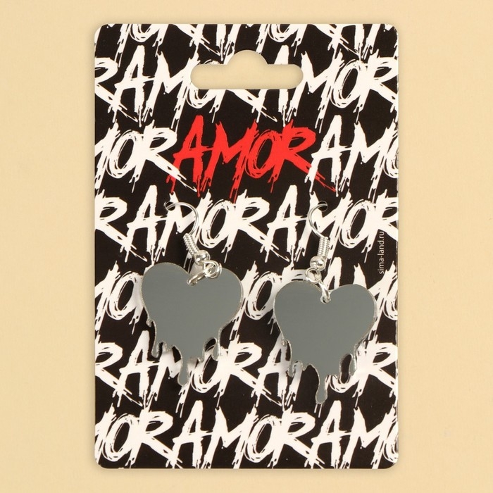 Серьги &laquo;Amor&raquo;, 6 х 9 см
