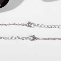 Кулоны &laquo;Неразлучники&raquo; волки инь-ян, цвет серебро, 45 см