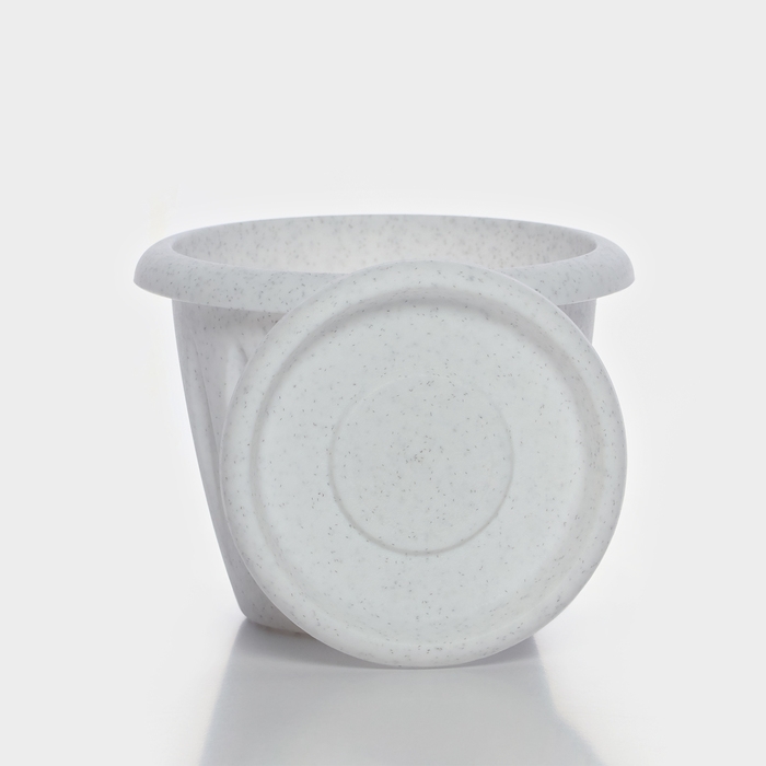 Горшок с поддоном &laquo;Фелиция&raquo;, 400 мл, цвет мраморный