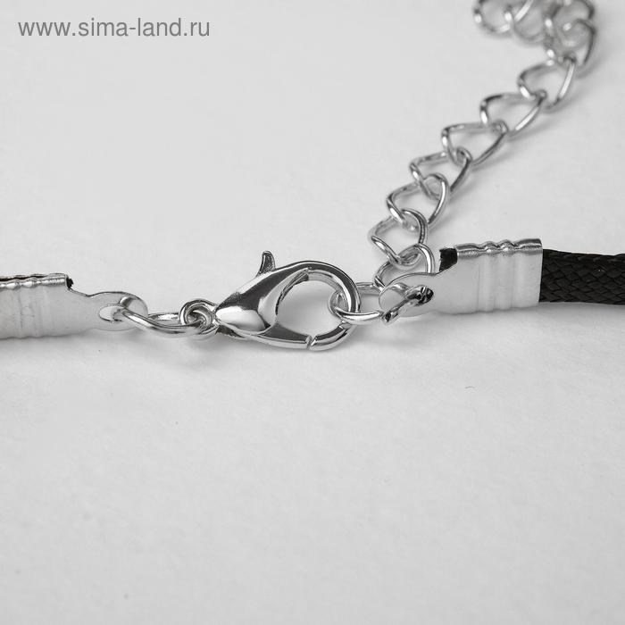 Чокер &laquo;Две нити&raquo; капля мини, цвет белый,35 см