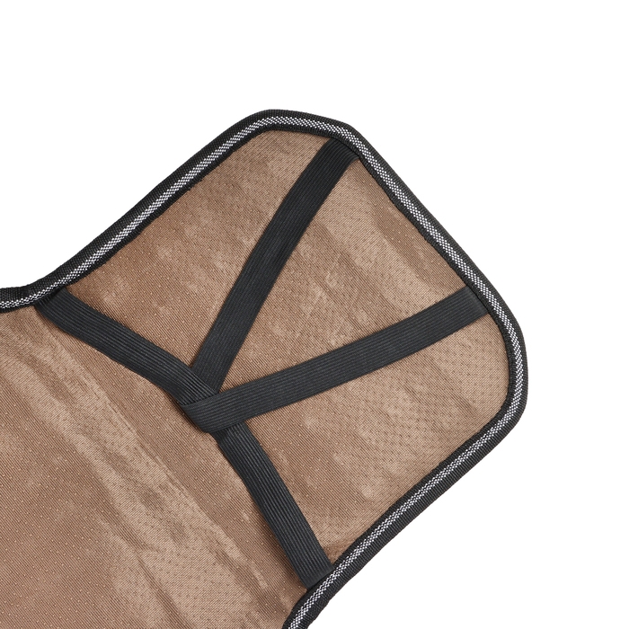 Накидка-массажёр на сиденье, 126&times;42 см, с поясничной опорой, черный