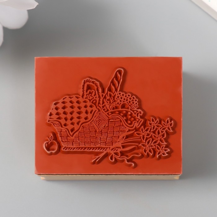 Печать дерево Печать дерево "Корзина для пикника" 5х4х2,5 см