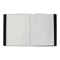 Папка с 100 вкладышами А4, 700 мкм, Calligrata, карман на корешке, чёрная