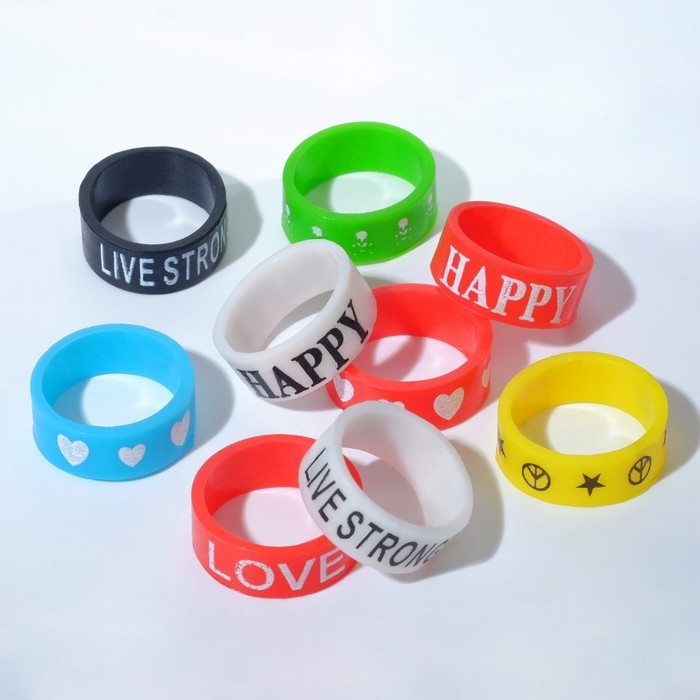 Силиконовое кольцо &laquo;Супер&raquo;, набор 10 шт., цвет МИКС