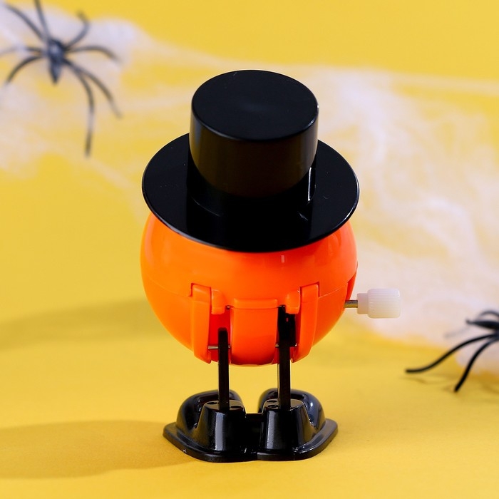 Хэллоуин. Игрушка заводная &laquo;Тыква&raquo;, с наклейками