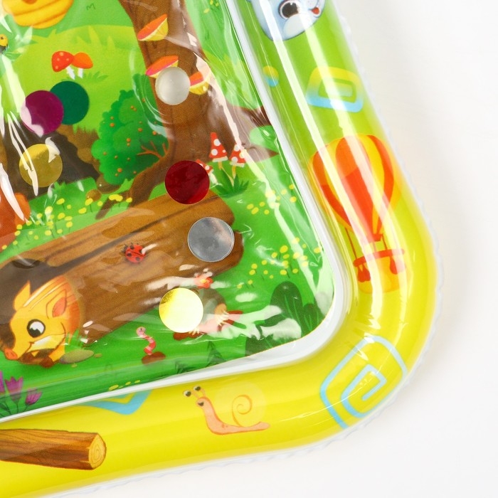 Акваковрик надувной развивающий водный коврик &laquo;Веселые Зверята&raquo;, 80х50 см, Крошка Я