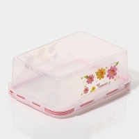 Набор ланч - боксов пластиковых прямоугольных &laquo;Полянка&raquo;, 3 шт: 150 мл, 300 мл, 500 мл, цвет МИКС